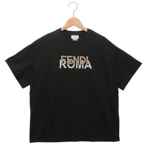 【P10% 6/6 17時〜6/10 9時】フェンディ 子供服 Tシャツ カットソー ブラック キッズ レディース FENDI JUI149 7AJ F0GME｜axes