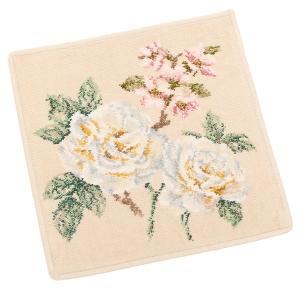 フェイラー ハンカチ FEILER VANILLA ROSE 146 ベージュ マルチ