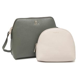 フルラ ショルダーバッグ カメリア ポーチ セット ミニサイズ グレー ホワイト レディース FURLA WE00454 ARE000 2295S CAMELIA CACTUS PERLA e｜axes