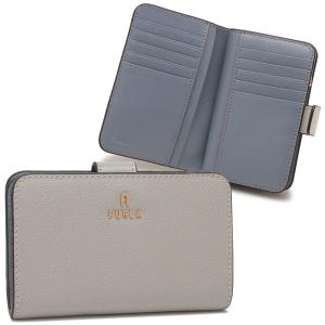 FURLA（フルラ） 二つ折り財布 カメリア ミニ財布 グレー レディース