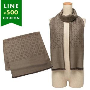 【新品】グッチ GUCCI クーリエ スカーフ GG総柄　大判　ストール シルク GUCCI（グッチ） ストール ウール シルク GG柄 ショール 薄手 ブラウン