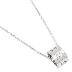 グッチ GUCCI ネックレス 214169 J8500 9000 Gアイコン ツイル ペンダント G ICON TWIRL NECKLACE ホワイトゴールド