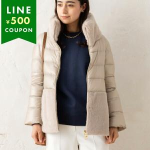 HERNO ヘルノ ダウンジャケット アウター エコファー HERNO (ヘルノ) エコファー フルジップ ダウンジャケット