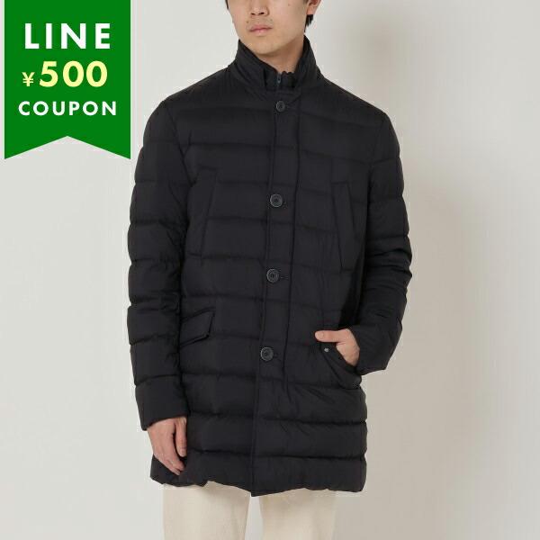 ヘルノ アウター ダウンジャケット コート イル カッポット スリムフィット ネイビー メンズ HE...