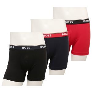 ヒューゴ ボス ボクサーパンツ アンダーウェア レギュラー丈 ブラック ネイビー レッド メンズ HUGO BOSS 50489606 974｜axes