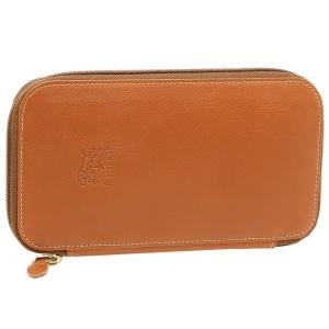 【10%オフクーポン対象】 イルビゾンテ IL BISONTE C0443P ラウンドファスナー長財布 レザー 145 BROWN/GOLD ブラウン/ゴールド
