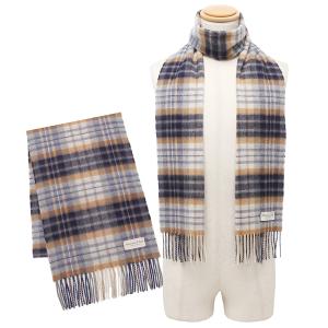 ジョンストンズ マフラー ホワイト マルチカラー メンズ レディース JOHNSTONS OF ELGIN WA000016 RU6933 WOVEN SCARF HOUSE CHECK 小判｜axes