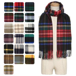 Johnstons ジョンストンズ カシミア ストール WA000056 CASHMERE TARTANS STOLE 190×70cm カシミア100％ 大判ショール チェック柄