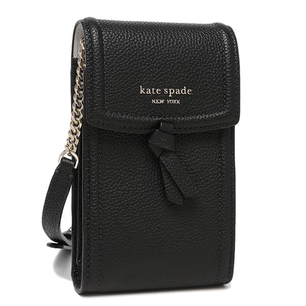 ケイトスペード スマホケース ストラップ ノット ブラック レディース KATE SPADE K63...