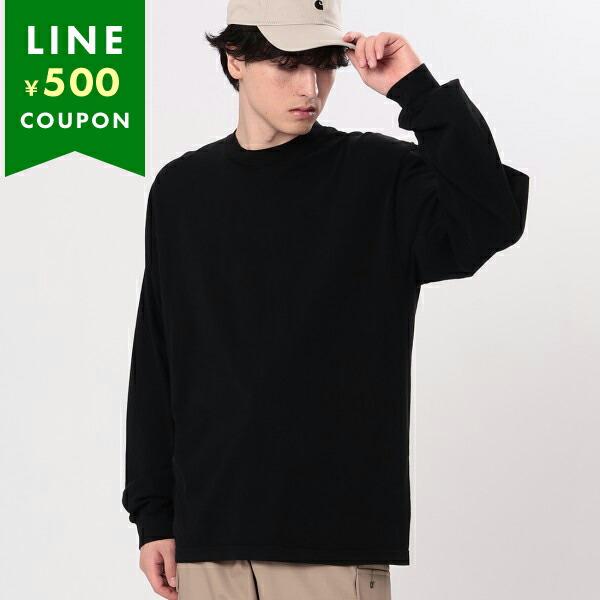 ロサンゼルスアパレル Tシャツ カットソー ロングスリーブTシャツ ブラック メンズ LosAnge...