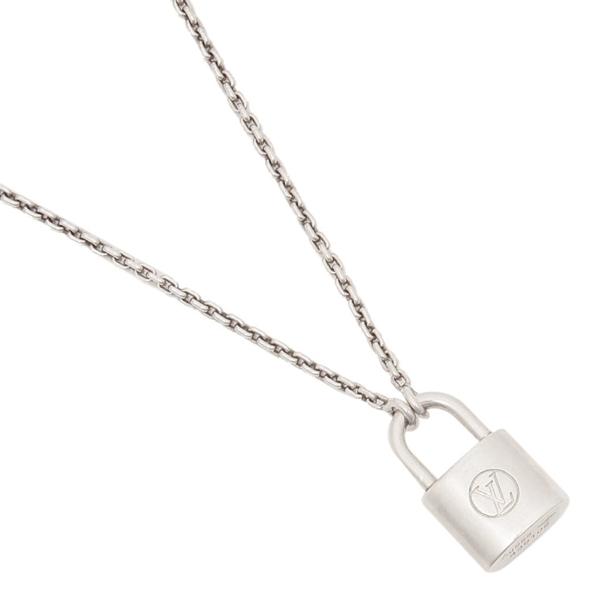 ルイヴィトン ネックレス ペンダント パンダンティフ シルバー ロックイット パドロック LVロゴ ...
