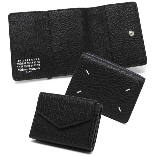 メゾンマルジェラ 三つ折り財布 ミニ財布 ブラック メンズ レディース Maison Margiel...