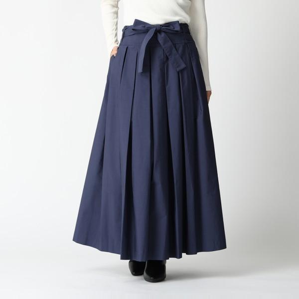 マックスマーラ スカート ウィークエンド プリーツ フレア サイドポケット ネイビー レディース M...