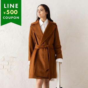Max Mara マックスマーラ コート ポルド ベルト付き グレー レディース