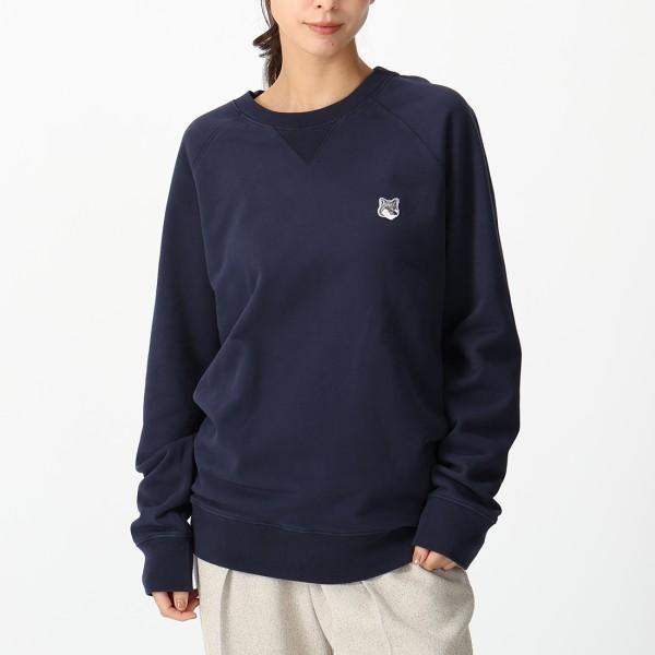 メゾンキツネ スウェット ボールドフォックスヘッド ネイビー メンズ MAISON KITSUNE ...