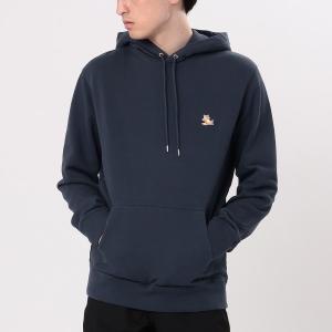 メゾンキツネ　ネイビー フードパーカー　紺色 MAISON KITSUNE' - 【完売品•国内正規品】メゾンキツネ 寝そべり