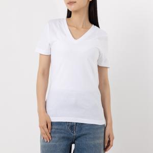 エムエムシックス メゾンマルジェラ Tシャツ 半袖カットソー トップス ホワイト レディース MM6 Maison Margiela S52GC0280 S24405 100 3枚セット｜axes