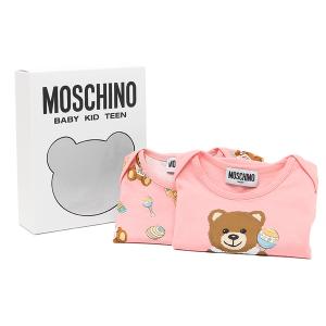 【P10％ 4/28 0時〜4/29 24時】モスキーノ ロンパース ギフトセット テディベア ピンク キッズ MOSCHINO M5Y017-LAB59 84485｜axes