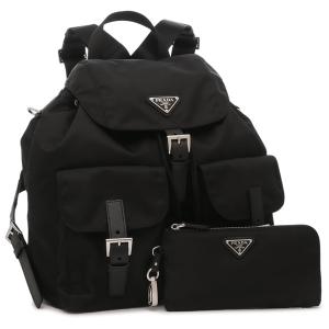 プラダ リュック バックパック リエディション ファスナーポーチ付き ブラック レディース PRADA 1BZ811 RV44 F0002
