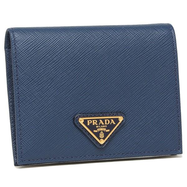 プラダ 折財布 レディース PRADA 1MV204 QHH 016 ブルー