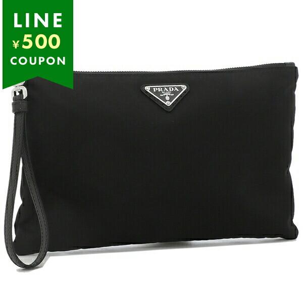 プラダ ポーチ クラッチバッグ リナイロン サフィアーノ トライアングルロゴ ブラック メンズ PR...