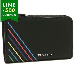 【P10％ ~5/2 10時】ポールスミス 小銭入れ コインケース カードケース マルチストライプ ミニ財布 ブラック メンズ PAUL SMITH M2A7620APSSTS 79｜axes