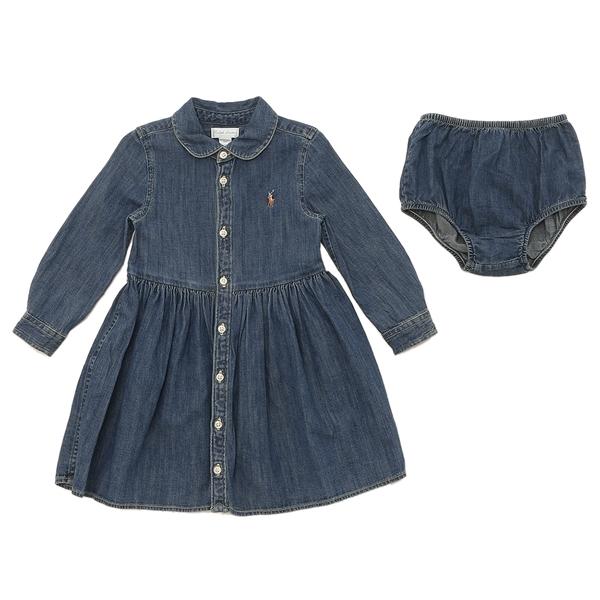 ポロラルフローレン ベビー服 ワンピース ネイビー ベビー RALPH LAUREN 698860 ...