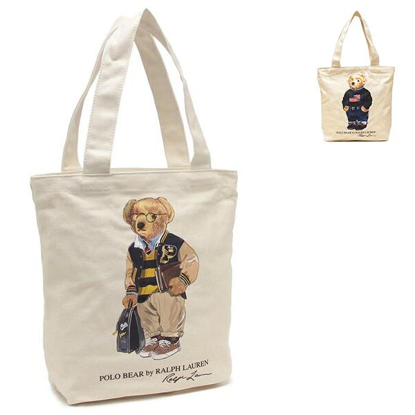 ポロラルフローレン トートバッグ POLO RALPH LAUREN ポロ ベア トート ホワイト ...