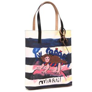 【P10％ ~5/13 9時】マルニ トートバッグ パープル ネイビー マルチ メンズ レディース MARNI SHMP0091U0 P5337 00B99 A4対応｜axes