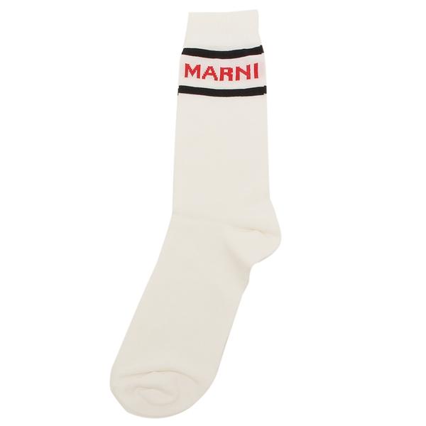 マルニ ソックス 靴下 ミッドカーフソックス ホワイト メンズ MARNI SKZC0088Q1 U...