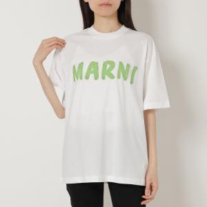 【P10% 6/6 17時〜6/10 9時】マルニ Tシャツ カットソー ホワイト レディース MARNI THJET49EPH USCS11 L3W01｜axes