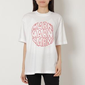 マルニ Tシャツ カットソー ホワイト レディース MARNI THJET49P02 USCV80 CLW01｜axes