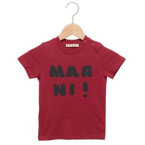 マルニ Tシャツ カットソー ベビー ロゴ レッド キッズ MARNI M00916M00HZMT65B 0M400｜axes