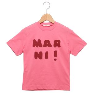 マルニ Tシャツ・カットソー ロゴプリントクルーネックTシャツ キッズ ロゴ ピンク キッズ MARNI M00934M00HZ MT163U 0M338｜axes