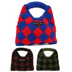 マルニ ハンドバッグ キッズ かぎ針編みバッグ ミニバッグ ロゴ ブラック ワインレッド キッズ MARNI M00995 M00RP 0MC07 BLACK WINE｜axes