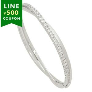 【美品】SWAROVSKI スワロフスキー バングル フェザー 羽 シルバー 美品】SWAROVSKI スワロフスキー バングル フェザー 羽 シルバー