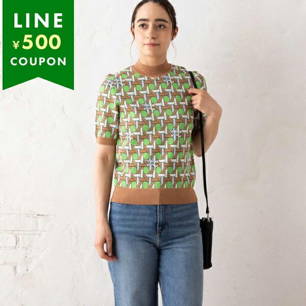 トリーバーチ ニット セーター ブラウン マルチ レディース TORY BURCH 146090 4...