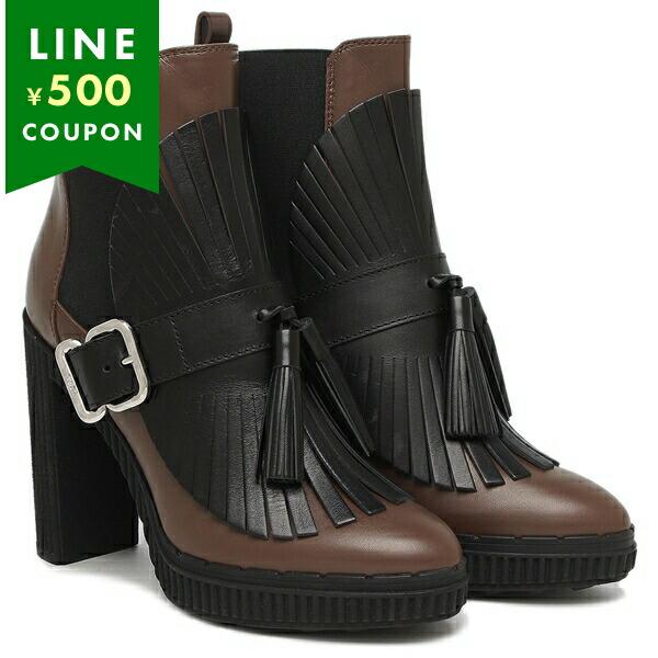 トッズ ブーツ ショートブーツ ブラウン ブラック レディース TODS XXW64A0X410 G...