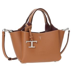 トッズ ハンドバッグ ショルダーバッグ Tタイムレス メタルペンダント ブラウン レディース TOD'S XBWAPAFL000 QRI 9P13