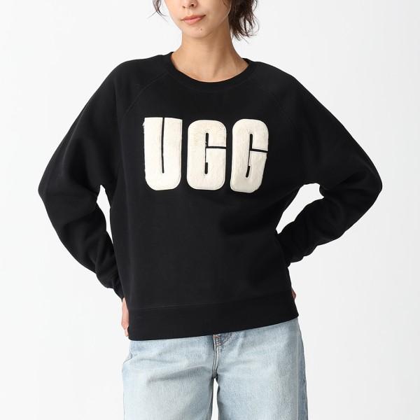 アグ スウェット マドリン ファジー ブラック ホワイト レディース UGG 1123718 BKC...