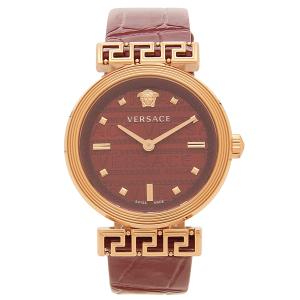 ヴェルサーチ 時計 レディース ミーアンダー 34mm クォーツ レッド レッド VERSACE VELW01222 レザー｜axes