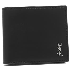 【P10% 〜5/20 9時】サンローランパリ 二つ折り財布 タイニーカサンドラ ブラック メンズ SAINT LAURENT PARIS 607727 1JB0E 1000｜axes