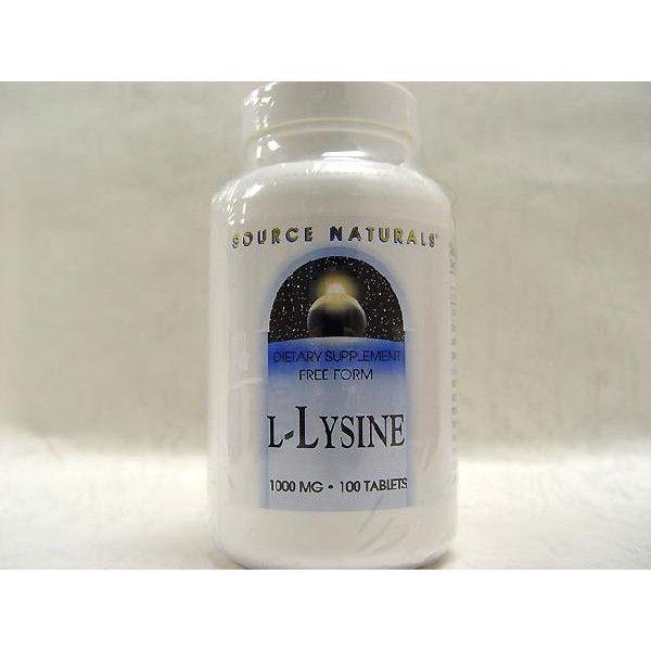 ソースナチュラルズ L-リジン(L-Lysine)　1000mg 100錠