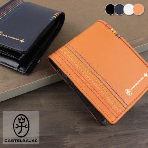 CASTELBAJAC 二つ折り財布 黒 オレンジ CASTELBAJAC カステルバジャック 財布 二つ折り レグレ メンズ