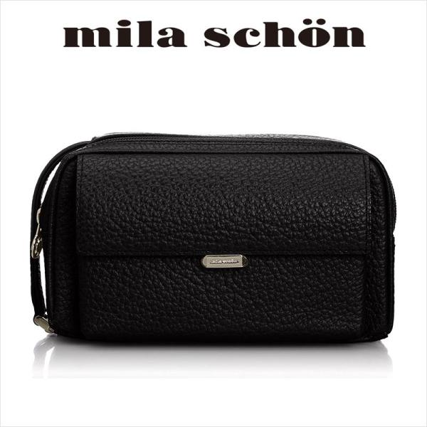 在庫処分/ミラショーン mila schon セカンドバッグ ネロ 197211返品交換不可 正規取...