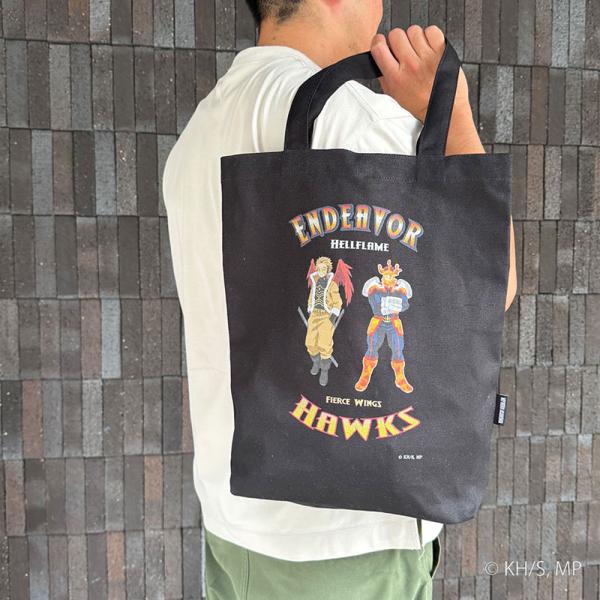 僕のヒーローアカデミア クラックプリントキャンバストートエンデヴァー×ホークス ODHA26 ブラッ...