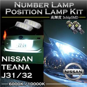 日産 ティアナ　J31/32系専用LEDナンバー灯ユニット＆ポジションランプキット 2個1セット2色選択可！高輝度3チップLED(SC)｜axisparts