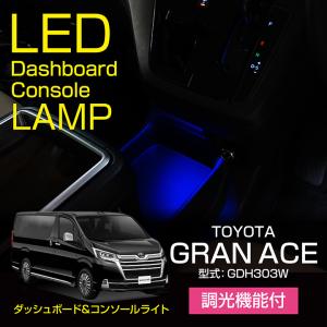 トヨタ グランエース（型式：GDH303W）調光機能！8色選択！ダッシュボード&コンソールランプキット（メール便発送 時間指定不可）(AX)｜axisparts