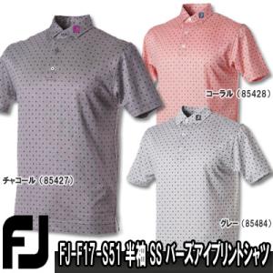 【17秋冬】フットジョイ FJ-F17-S51 半袖 SS バーズアイプリントシャツ【10018】｜axisrd