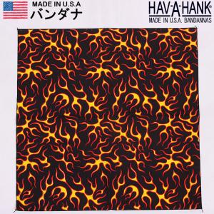 HAV-A-HANK　ハバハンク THE BANDANNA COMPANY  バンダナ（ブラックフレイム）HAVAHANK_ROW195